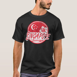 シンガポール – ヴィンテージ旅行動揺して(Vintage Travel) Tシャツ
