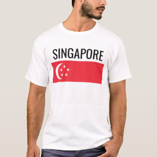 シンガポール//世界国旗 Tシャツ