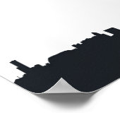 シンガポール、中国 |都市座標 ポスター (角)