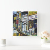 シンガポール，光の感情的な力 スクエア壁時計 (ホーム)