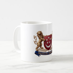 シンガポール 国旗 シンボル エンブレム 紋章 コート コーヒーマグカップ