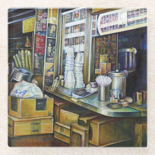 シンガポール、感情的に強い光の力 ガラスコースター (正面)