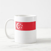 シンガポール-新加坡国旗-の旗Bendera Singapura コーヒーマグカップ (左)