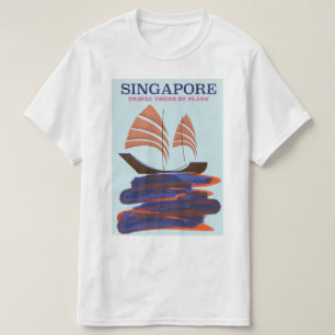 シンガポール "飛行機でお越しください" Tシャツ
