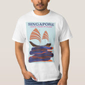 シンガポール "飛行機でお越しください" Tシャツ (正面)