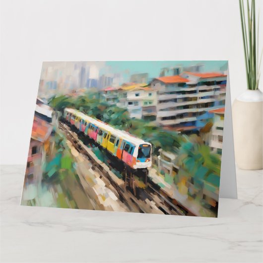 シンガポールMRT大折りグリーティングカード カード (正面)
