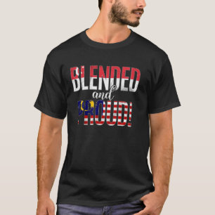 シンガポー誇りを持ったルのハーフ・マレーシア Tシャツ