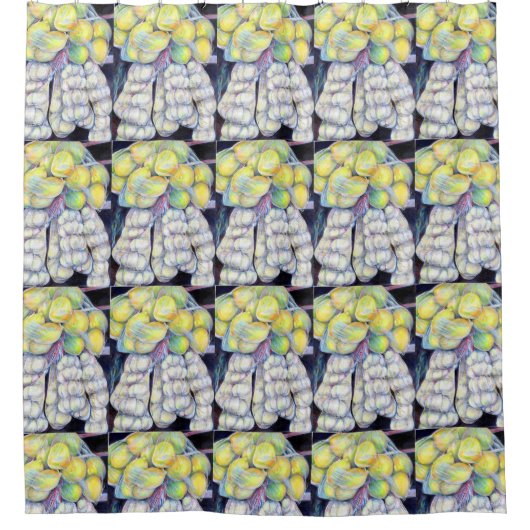 シンガポ疑問に思ール·ウェット·マーケッツ シャワーカーテン (正面)