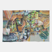 シンガポ魅力的ール·テ素晴らしッカ·センターの約束 キッチンタオル (横)