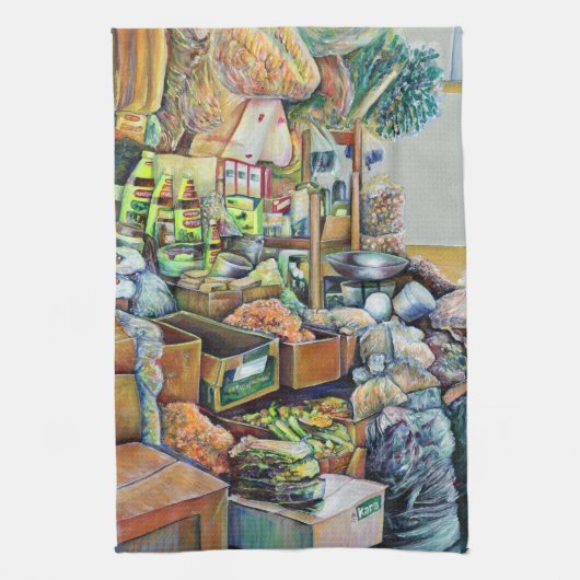 シンガポ魅力的ール·テ素晴らしッカ·センターの約束 キッチンタオル (縦)