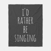 シンガーおもしろい引用文愛好家白黒 フリースブランケット (正面)