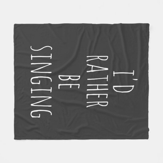 シンガーおもしろい引用文愛好家白黒 フリースブランケット (正面(横))