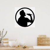 シンガーアイコン – カラオケロゴ ポスター (キッチン)