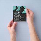 シンガーシルエット、ボーカリスト広告レッスン チラシ (手)