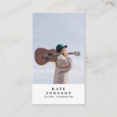 シンガーシンプルミュージシャンフォトソーシャルメディアQRコード 名刺 (正面)