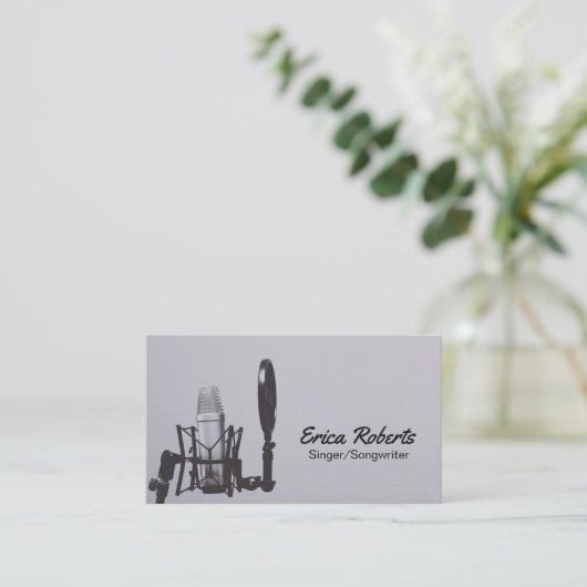 シンガーソングライターボーカリスト音声先生音楽 名刺 (スタンド正面)