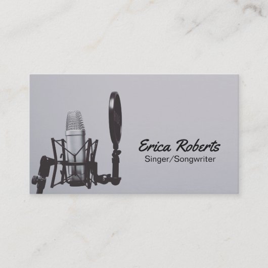 シンガーソングライターボーカリスト音声先生音楽 名刺 (正面)