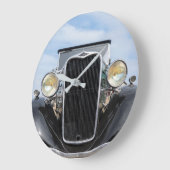 シンガーナイン アンティーク英国車 1934年式 ラージ壁時計 (傾斜)