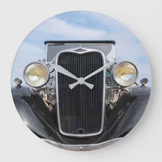 シンガーナイン アンティーク英国車 1934年式 ラージ壁時計 (正面)