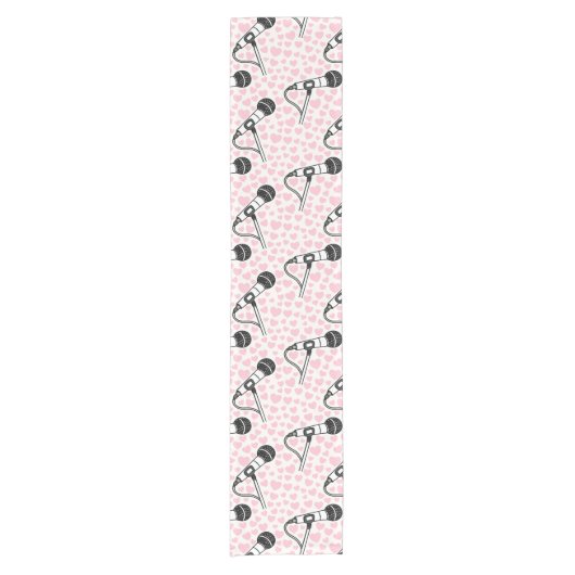 シンガーマイクピンクハート、ミュージシャン結婚ズ ショートテーブルランナー (正面)