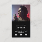 シンガーミュージシャンソングライターバンドフォトQRコード 名刺 (裏面)