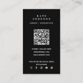 シンガーミュージシャンフォトモダンミュージカル 名刺 (裏面)