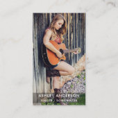 シンガーミュージシャンモダンブラック 名刺 (正面)