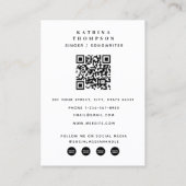 シンガーモダンミュージシャンフォトギタリストQRコード 名刺 (裏面)