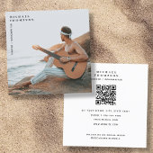 シンガーモダンミュージシャンフォトパフォーマーQRコード スクエア名刺