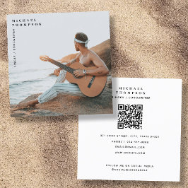 シンガーモダンミュージシャンフォトパフォーマーQRコード スクエア名刺