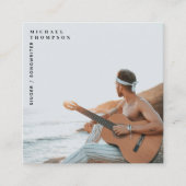 シンガーモダンミュージシャンフォトパフォーマーQRコード スクエア名刺 (正面)