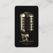 シンガーモダンミュージシャンレコードスタジオ金ゴールドマイク 名刺 (正面)