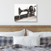 シンガー「ニューファミリー」裁縫マシン， 1865 キャンバスプリント (インサイチュ (寝室))