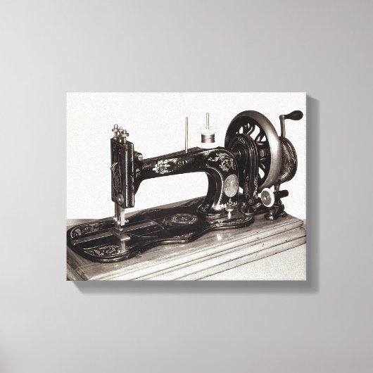 シンガー「ニューファミリー」裁縫マシン， 1865 キャンバスプリント (正面)