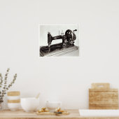 シンガー「ニューファミリー」裁縫マシン， 1865 ポスター (キッチン)