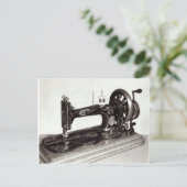 シンガー「ニューファミリー」裁縫マシン, 1865 ポストカード (スタンド正面)