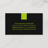 シンガー/ボーカリストモダンミントグリーン 名刺 (裏面)