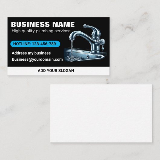 シンクが配管系統サービスの破損 名刺 (正面/裏面)