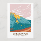 シンクキャニオン州パークワイオミングヴィンテージ ポストカード (正面)