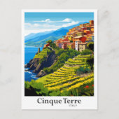 シンクテレイタリアアートヴィンテージトラベルイラストレーション ポストカード (正面)