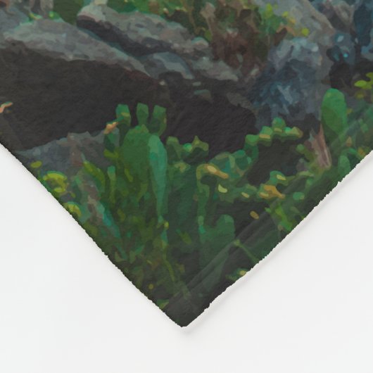 シンクテレイタリアウォーターカラーヴィンテージ フリースブランケット (角)