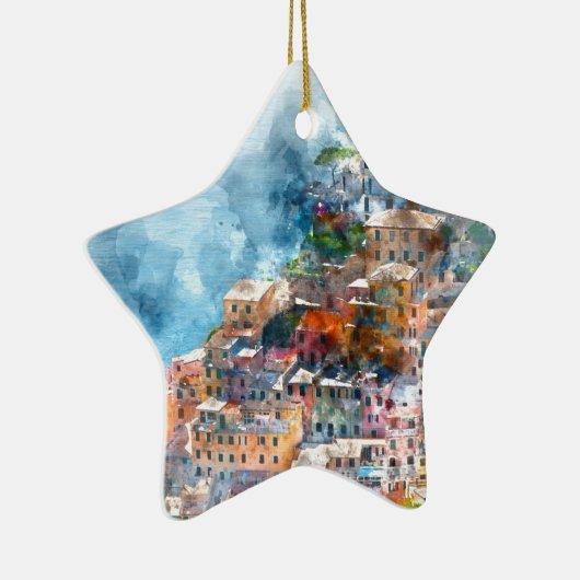 シンクテレイタリアウォーターカラー セラミックオーナメント (右)