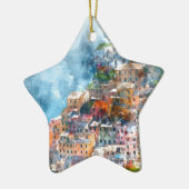 シンクテレイタリアウォーターカラー セラミックオーナメント (左)