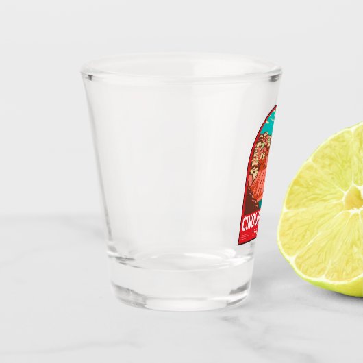 シンクテレイタリアトラベルアートヴィンテージ ショットグラス (左)