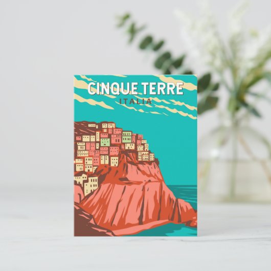 シンクテレイタリアトラベルアートヴィンテージ ポストカード (スタンド正面)