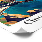 シンクテレイタリアヴィンテージトラベルポートレート ポスター (角)