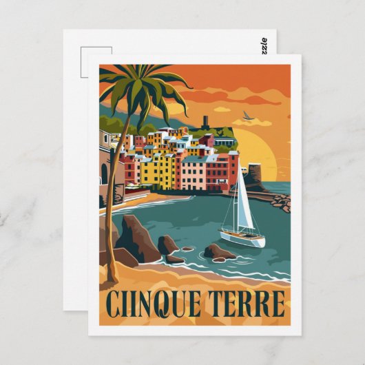 シンクテレイタリア有名ヴィンテージトラベルプレイス ポストカード (正面/裏面)