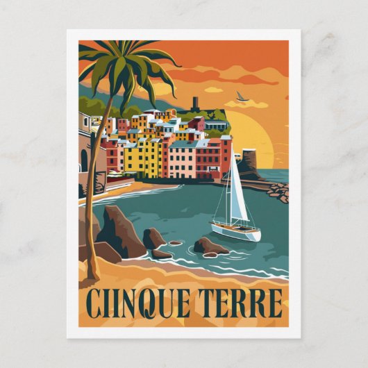シンクテレイタリア有名ヴィンテージトラベルプレイス ポストカード (正面)
