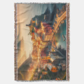 シンクテレビーチイタリアヴィンテージヨーロッパ旅行 スローブランケット (正面縦)