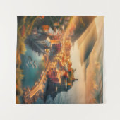 シンクテレビーチイタリアヴィンテージヨーロッパ旅行 タペストリー (正面(横))